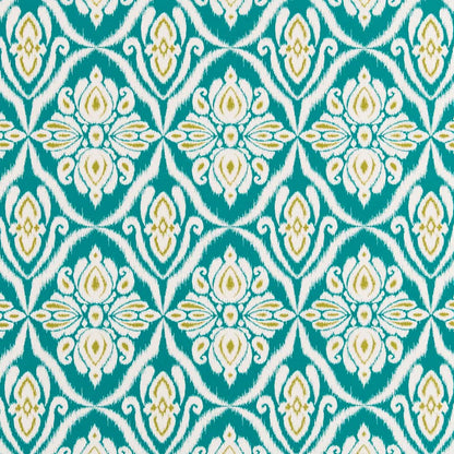 D2735 Damask Seabreeze Aqua & Teal Charlotte Fabrics