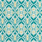 D2735 Damask Seabreeze Aqua & Teal Charlotte Fabrics