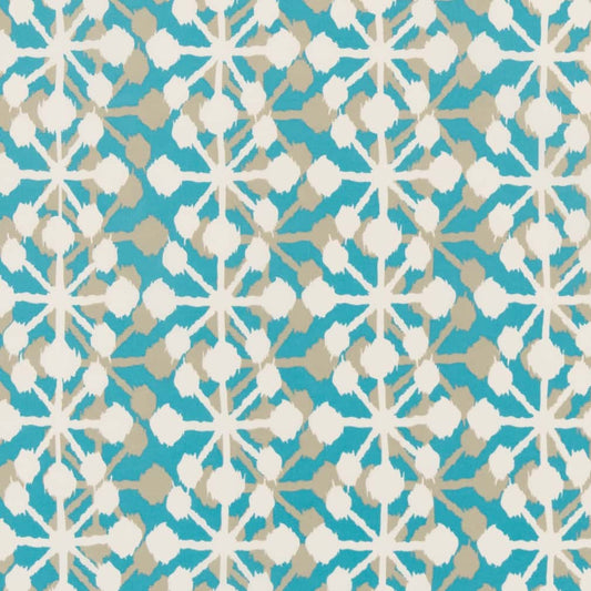 D2736 Abstract & Geometric Mediterranean Aqua & Teal Charlotte Fabrics