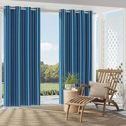 D2737 Stripe Coastal Blue Charlotte Fabrics