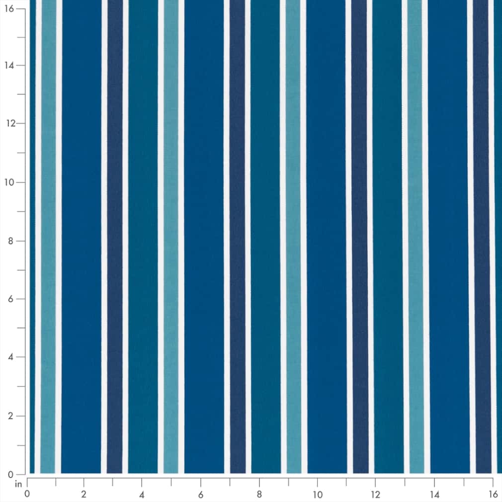 D2737 Stripe Coastal Blue Charlotte Fabrics