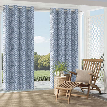 D2740 Abstract & Geometric Harbor Blue Charlotte Fabrics