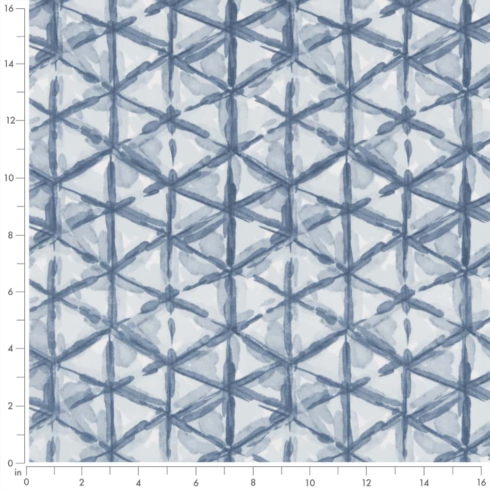 D2740 Abstract & Geometric Harbor Blue Charlotte Fabrics