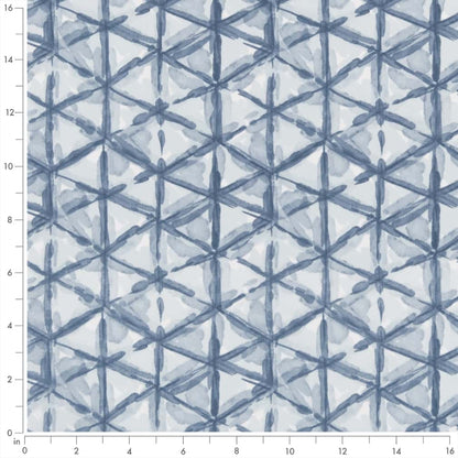 D2740 Abstract & Geometric Harbor Blue Charlotte Fabrics