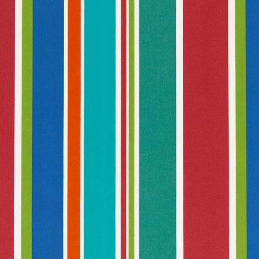D2742 Stripe Garden Aqua & Teal,Red & Burgundy Charlotte Fabrics