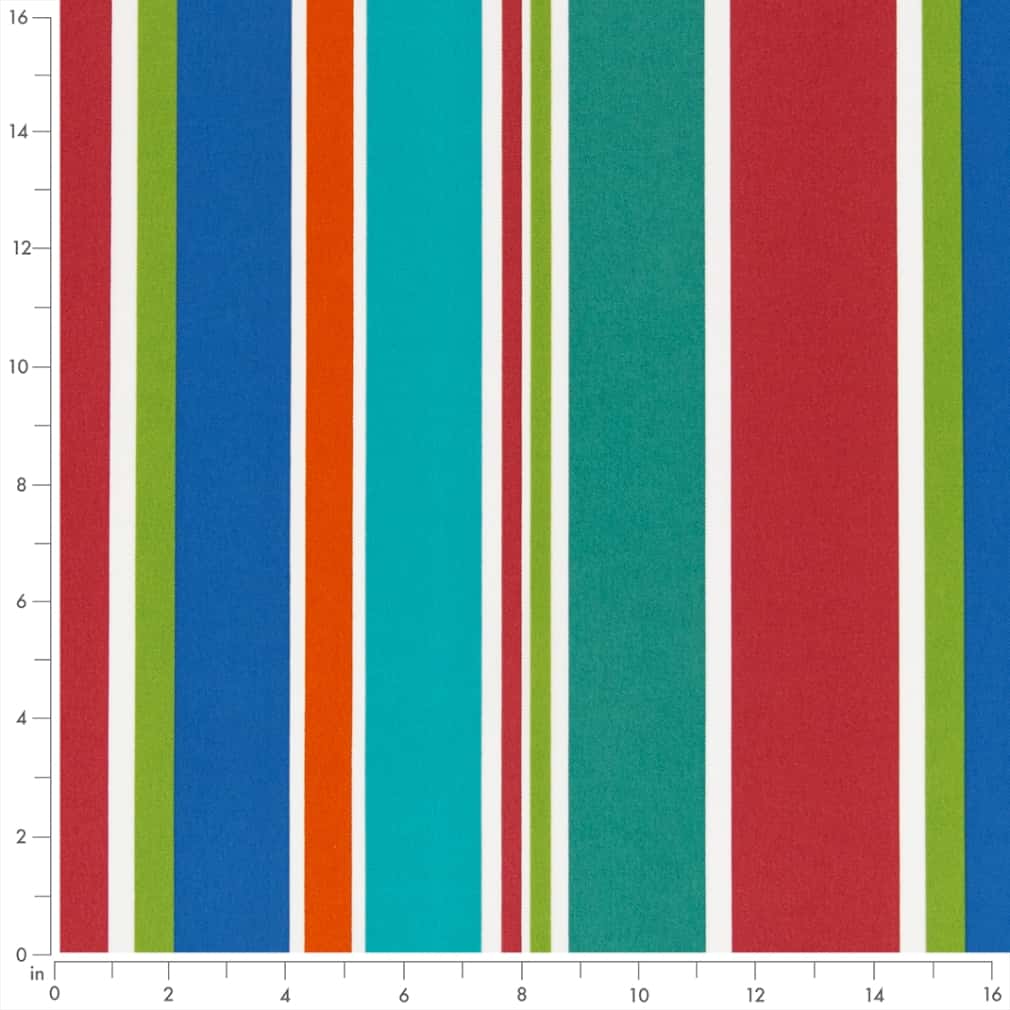 D2742 Stripe Garden Aqua & Teal,Red & Burgundy Charlotte Fabrics