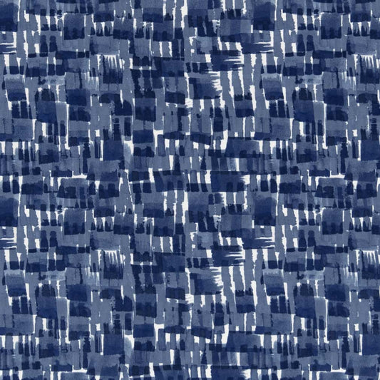 D2747 Abstract & Geometric Ink Blue Charlotte Fabrics