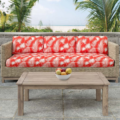 D2749 Leaves,Tropical & Botanical Papaya Orange & Rust Charlotte Fabrics