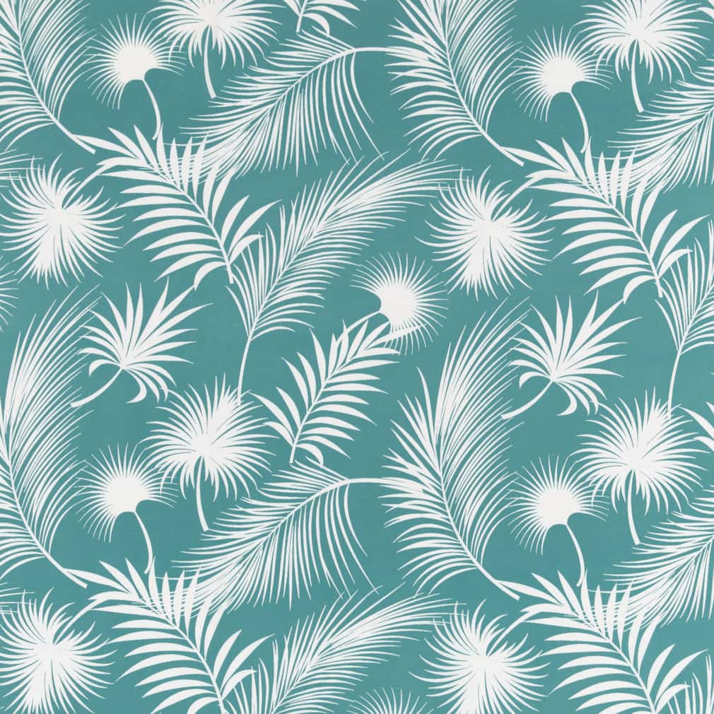 D2752 Leaves,Tropical & Botanical Aruba Aqua & Teal Charlotte Fabrics