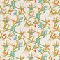 D2753 Leaves,Novelty,Tropical & Botanical Tropical Aqua & Teal,Green,Orange & Rust Charlotte Fabrics