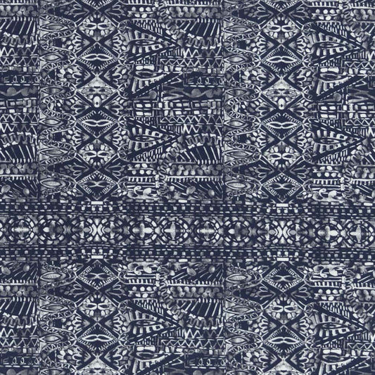 D2755 Abstract & Geometric,Global Midnight Blue Charlotte Fabrics