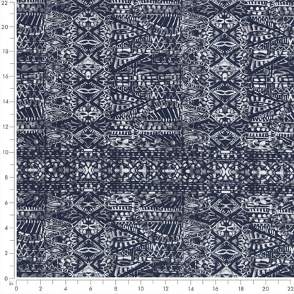 D2755 Abstract & Geometric,Global Midnight Blue Charlotte Fabrics