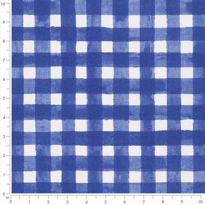 D2756 Plaid & Check,Small Scale Cobalt Blue Charlotte Fabrics