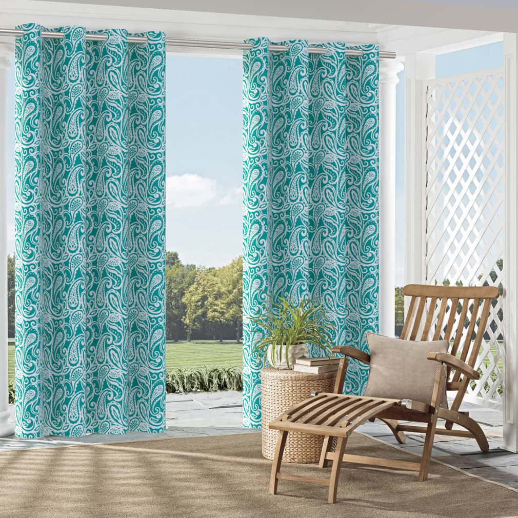 D2760 Paisley Caribbean Aqua & Teal Charlotte Fabrics