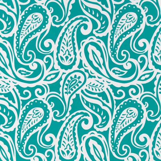 D2760 Paisley Caribbean Aqua & Teal Charlotte Fabrics