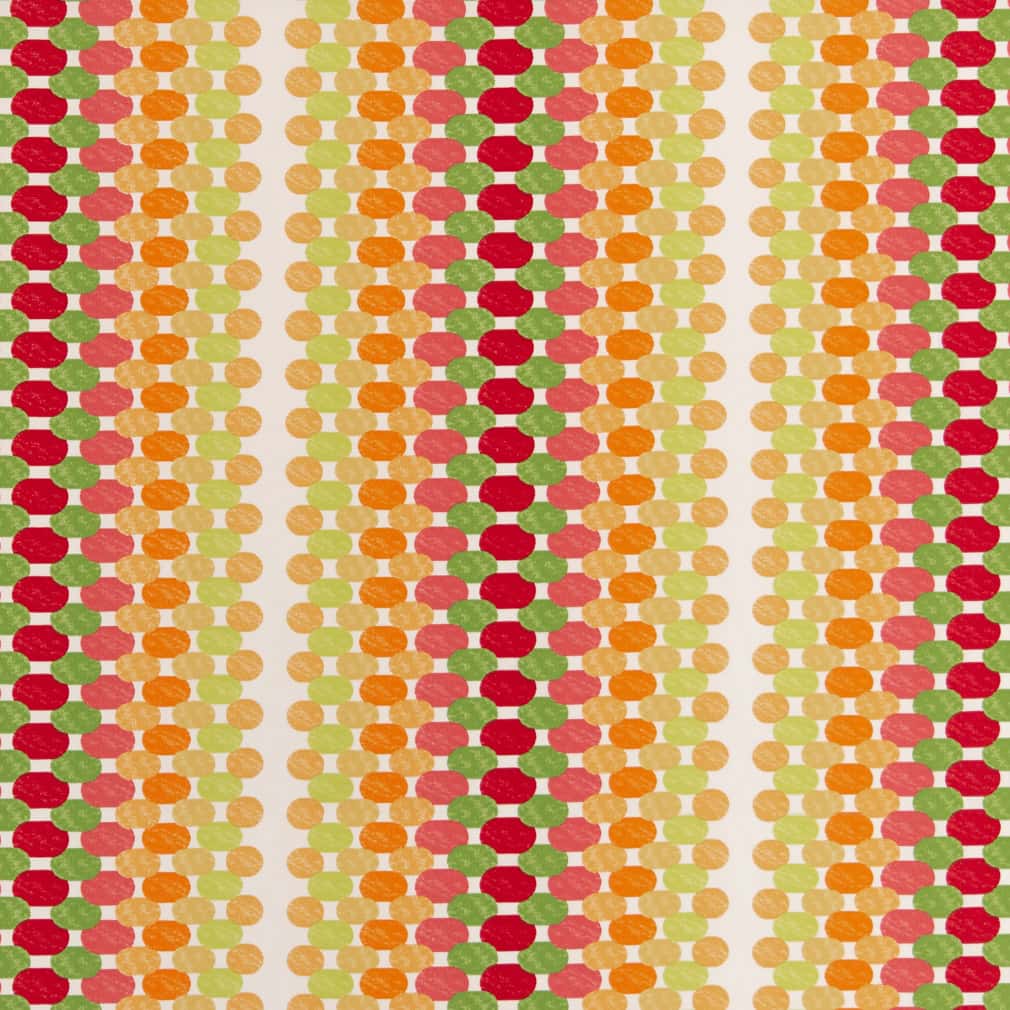 D2763 Abstract & Geometric Citrus Green,Orange & Rust,Red & Burgundy Charlotte Fabrics