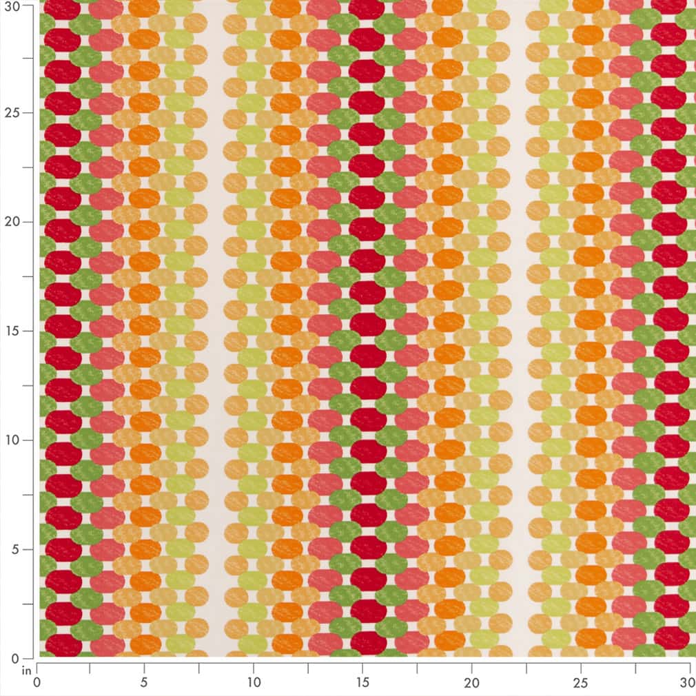 D2763 Abstract & Geometric Citrus Green,Orange & Rust,Red & Burgundy Charlotte Fabrics