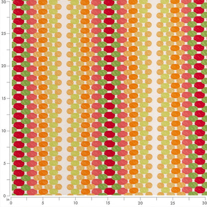 D2763 Abstract & Geometric Citrus Green,Orange & Rust,Red & Burgundy Charlotte Fabrics