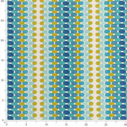 D2764 Abstract & Geometric Ocean Aqua & Teal,Green Charlotte Fabrics