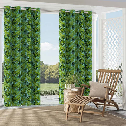 D2765 Leaves,Tropical & Botanical Palm Aqua & Teal,Green Charlotte Fabrics