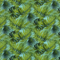 D2765 Leaves,Tropical & Botanical Palm Aqua & Teal,Green Charlotte Fabrics
