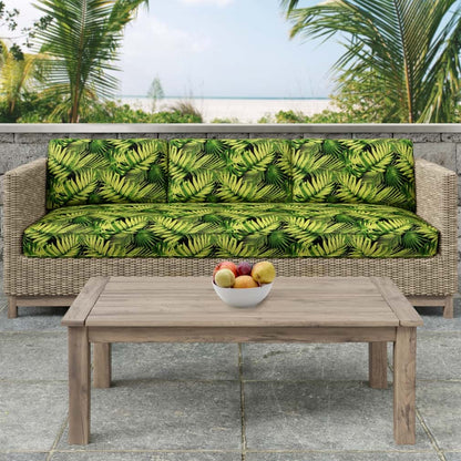 D2766 Leaves,Tropical & Botanical Noir Black,Green Charlotte Fabrics