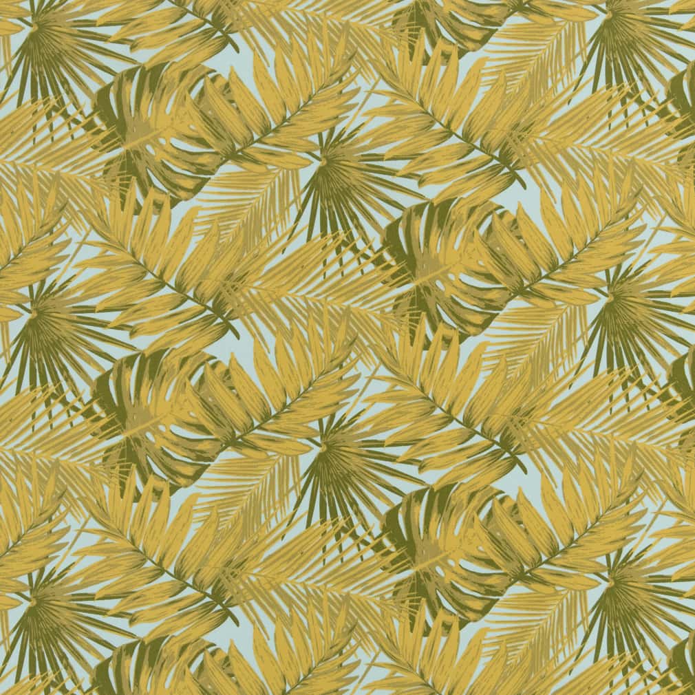 D2767 Leaves,Tropical & Botanical Aqua Aqua & Teal,Green Charlotte Fabrics