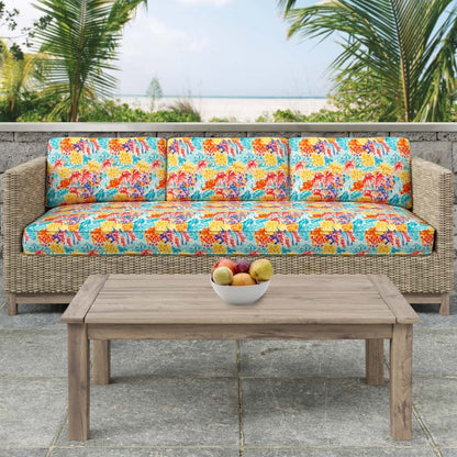 D2768 Floral Summer Aqua & Teal,Orange & Rust,Red & Burgundy Charlotte Fabrics