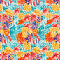 D2768 Floral Summer Aqua & Teal,Orange & Rust,Red & Burgundy Charlotte Fabrics