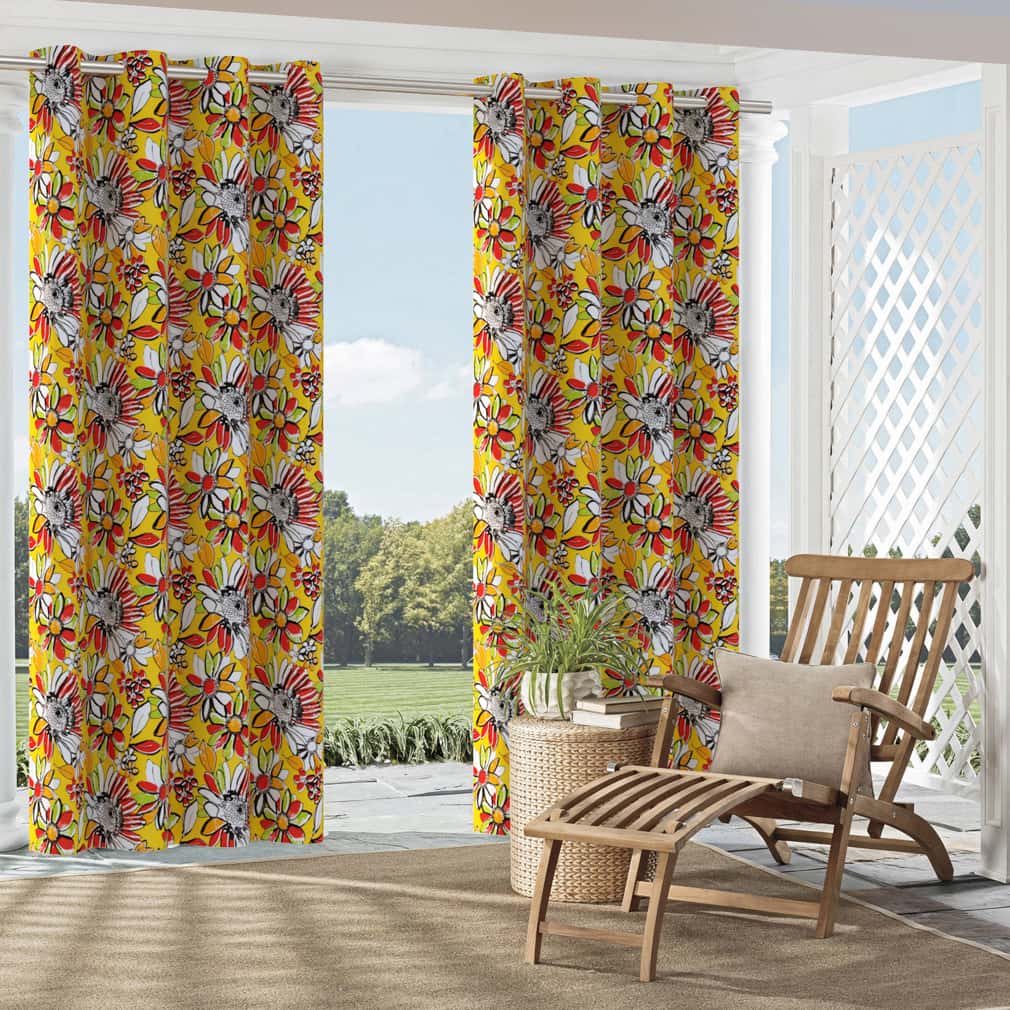 D2769 Floral Canary Gold & Yellow Charlotte Fabrics