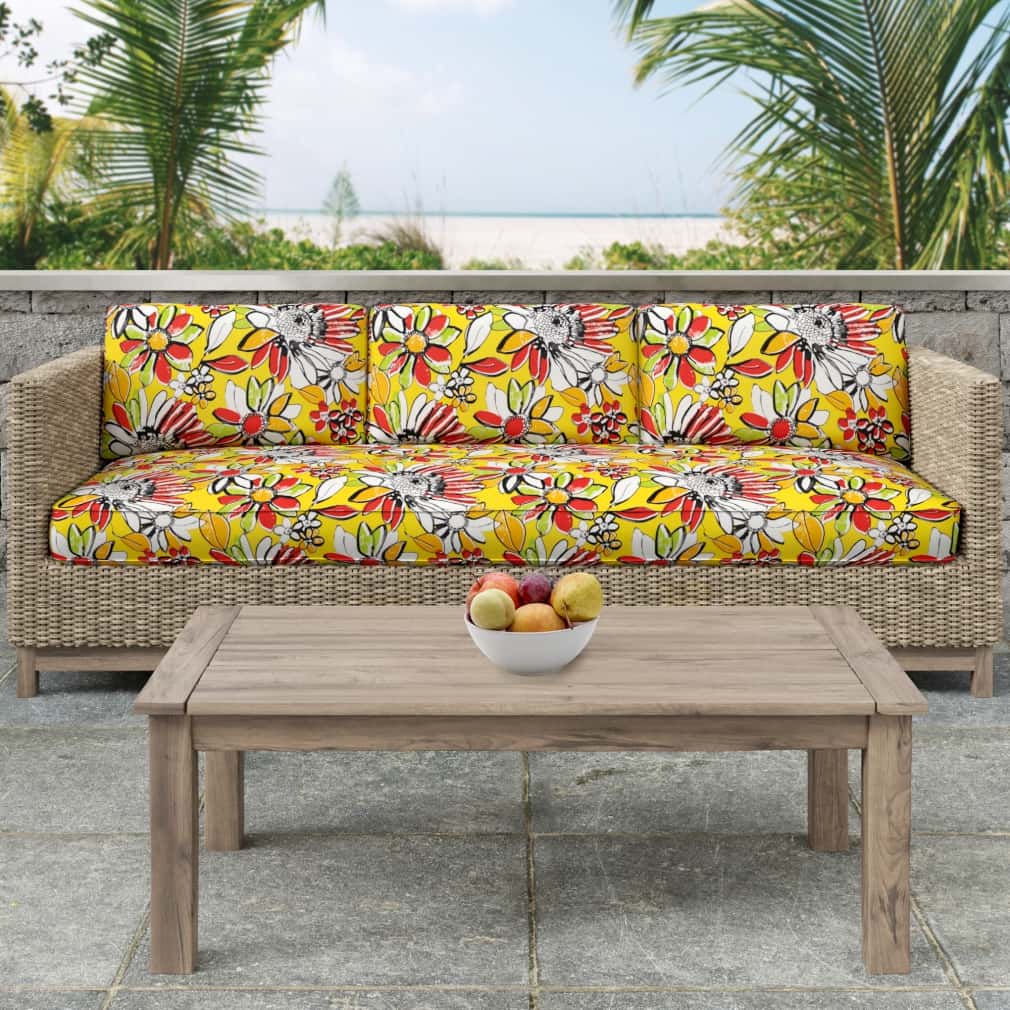 D2769 Floral Canary Gold & Yellow Charlotte Fabrics