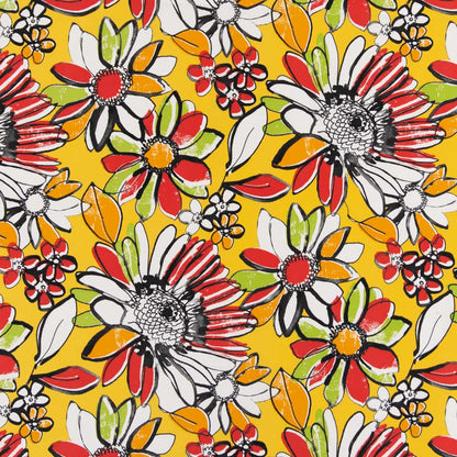 D2769 Floral Canary Gold & Yellow Charlotte Fabrics