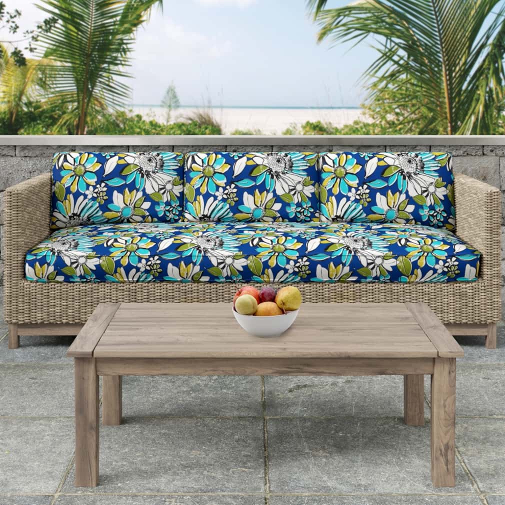 D2771 Floral Lapis Blue Charlotte Fabrics