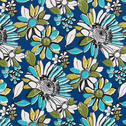 D2771 Floral Lapis Blue Charlotte Fabrics