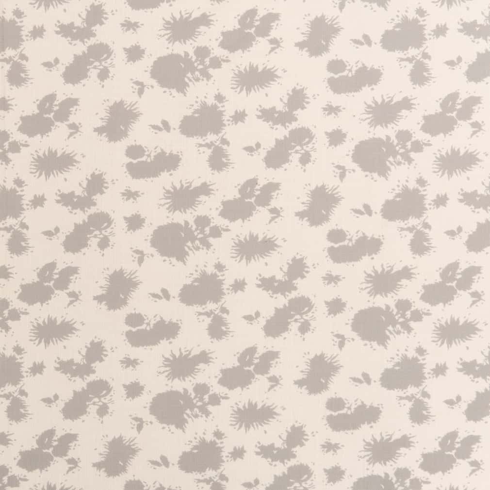 D2903 Floral Pebble Grey & Silver Charlotte Fabrics