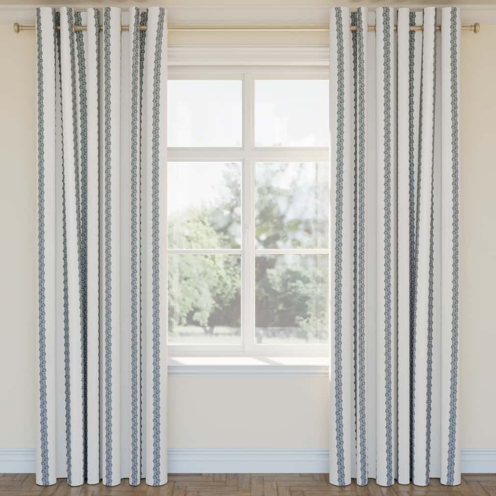 D2905 Stripe Royal Blue Charlotte Fabrics