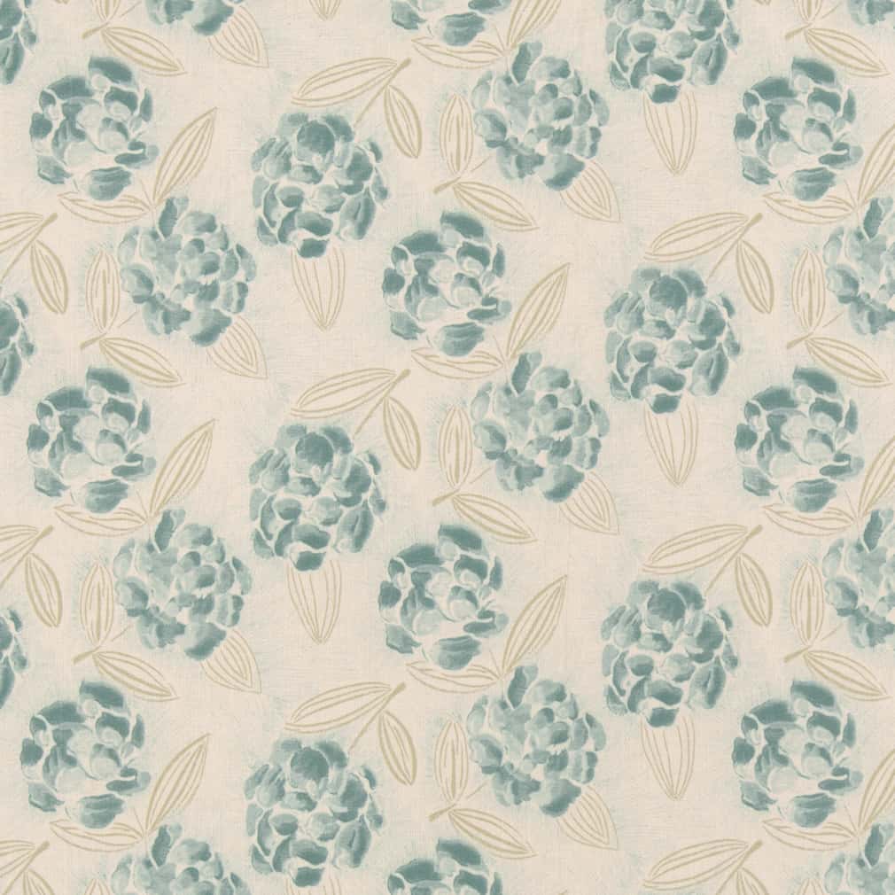 D2906 Floral Seaglass Aqua & Teal Charlotte Fabrics
