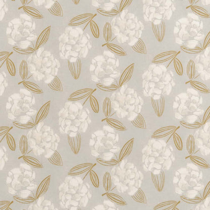 D2907 Floral Magnolia Gold & Yellow,Grey & Silver Charlotte Fabrics