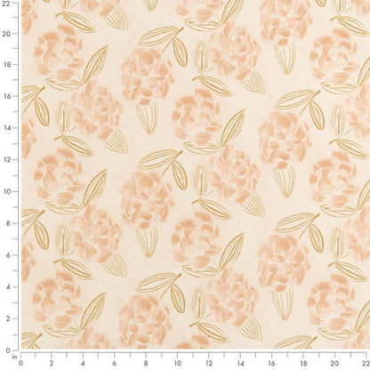 D2908 Floral Blush Coral & Peach,Pink Charlotte Fabrics