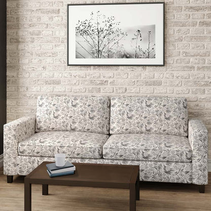 D2909 Floral Graphite Grey & Silver Charlotte Fabrics