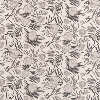 D2909 Floral Graphite Grey & Silver Charlotte Fabrics