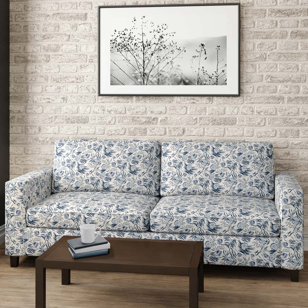 D2910 Floral Midnight Blue Charlotte Fabrics