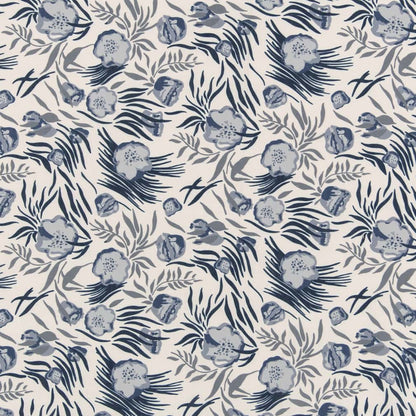 D2910 Floral Midnight Blue Charlotte Fabrics