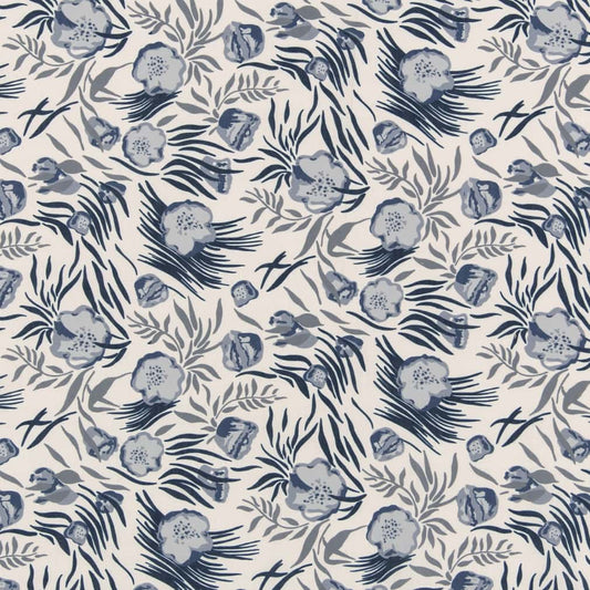 D2910 Floral Midnight Blue Charlotte Fabrics
