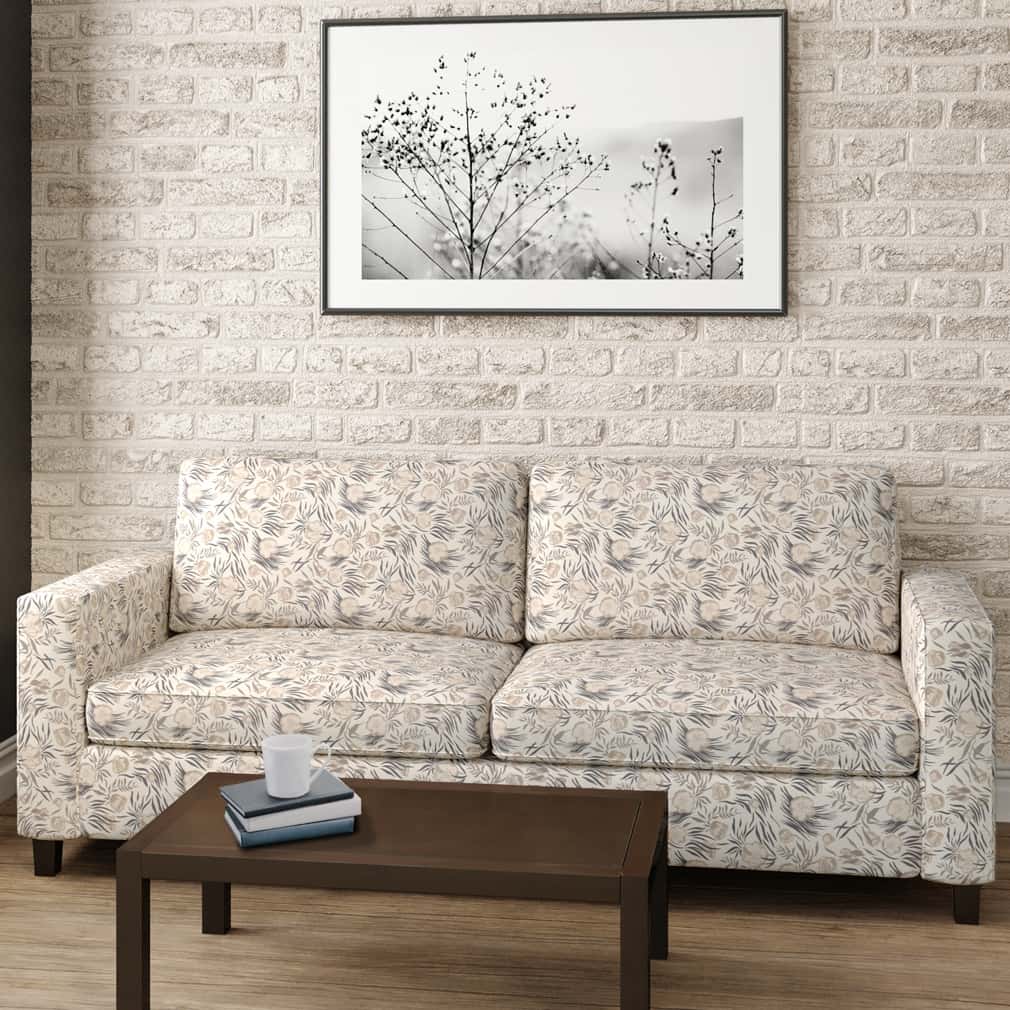 D2911 Floral Dune Beige & Taupe,Grey & Silver Charlotte Fabrics