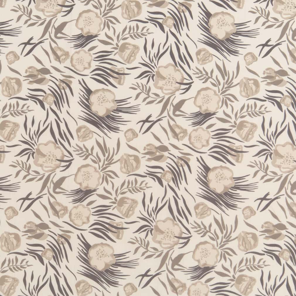 D2911 Floral Dune Beige & Taupe,Grey & Silver Charlotte Fabrics