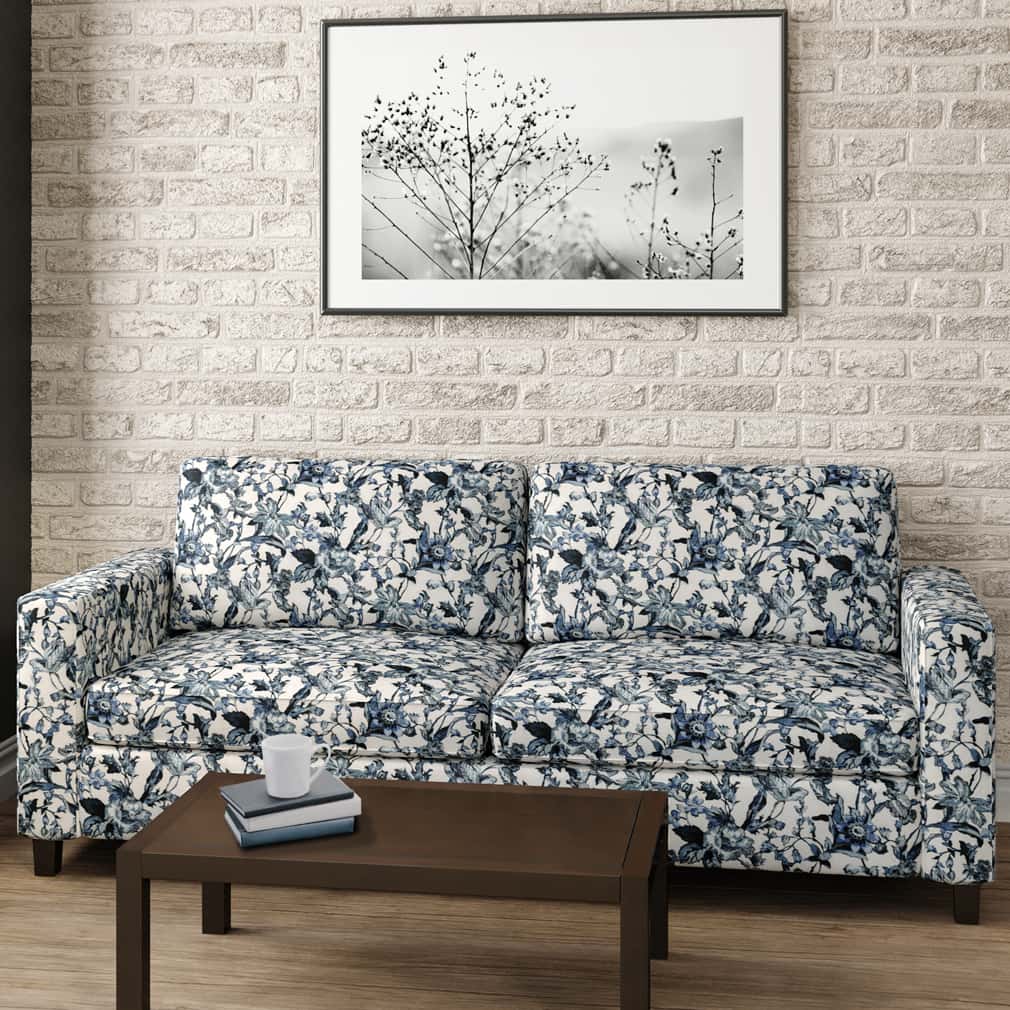 D2912 Floral Sapphire Blue Charlotte Fabrics