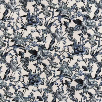 D2912 Floral Sapphire Blue Charlotte Fabrics