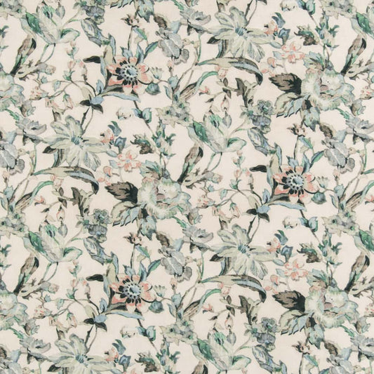D2913 Abstract & Geometric,Floral Seacrest Aqua & Teal Charlotte Fabrics