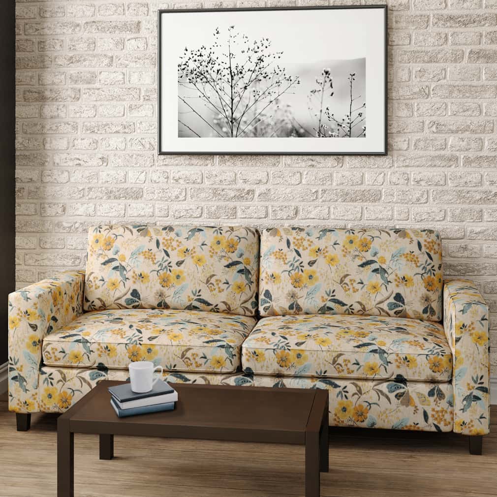D2917 Floral Peacock Aqua & Teal,Gold & Yellow Charlotte Fabrics